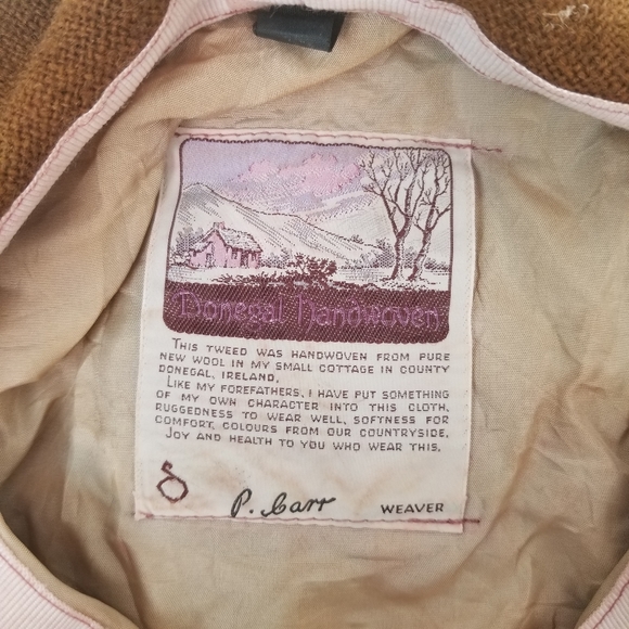 SOLD Vintage Irish Donegal handwoven tweed flat cap - Picture 10 of 15